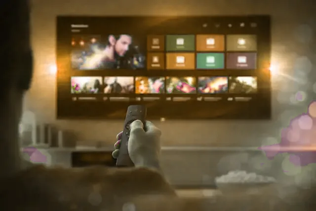 Picking a channel with the remote in the AurexTV guide