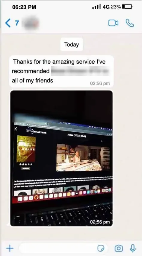 WhatsApp message from a customer 6